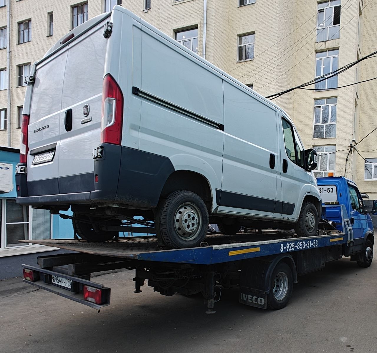 Эвакуация фургона Fiat Ducato